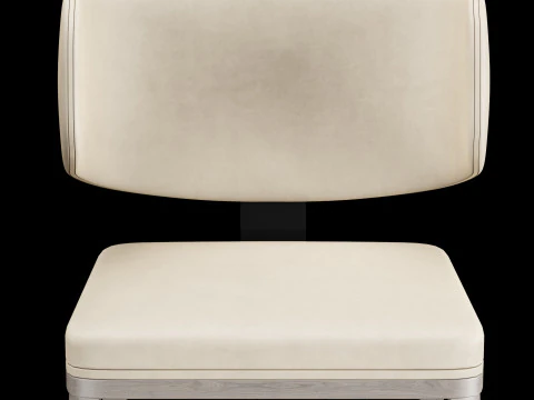 Dining leather chair 6 3D Model
