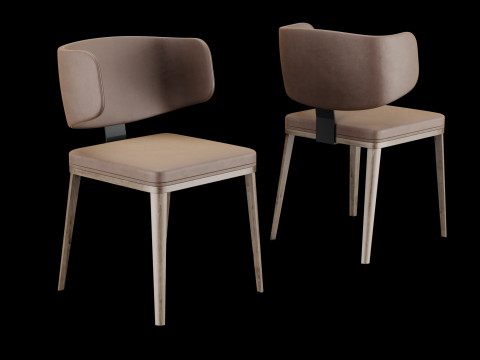 Modern dining table whith chair whith chair 5 Modello 3D