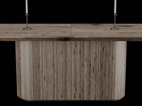Modern dining table whith chair whith chair 5 Modello 3D