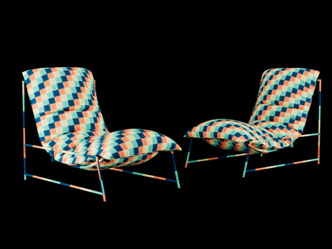 Modern lounge leather chair 3D Model