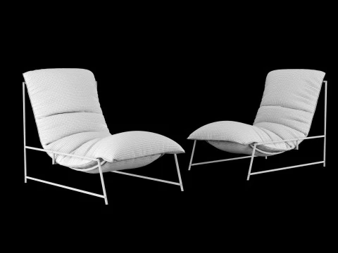 Modern lounge leather chair 3D Model