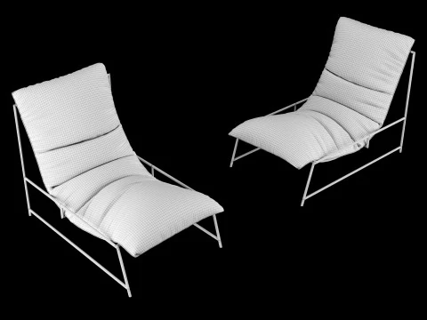 Modern lounge leather chair 3D Model