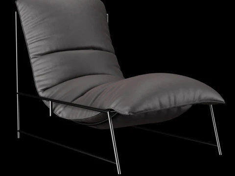 Modern lounge leather chair 3D Model