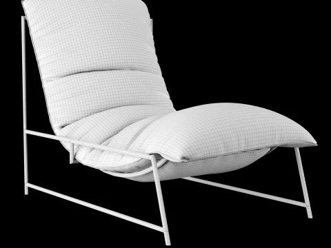 Modern lounge leather chair 3D Model
