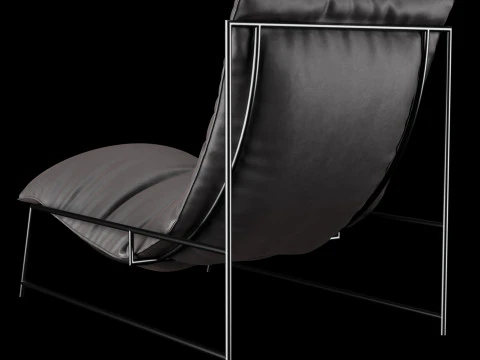 Modern lounge leather chair 3D Model