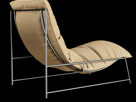 Modern lounge leather chair 3D Model