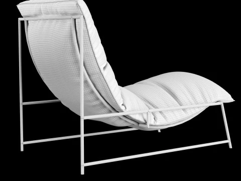 Modern lounge leather chair 3D Model