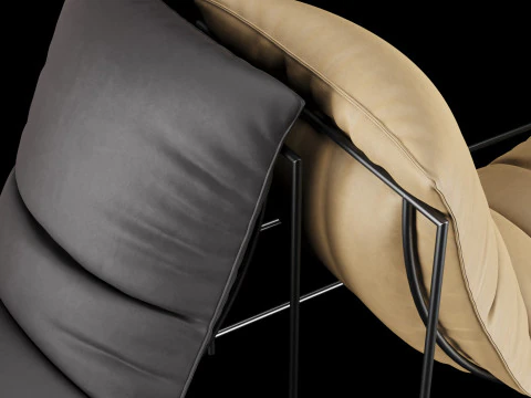 Modern lounge leather chair 3D Model