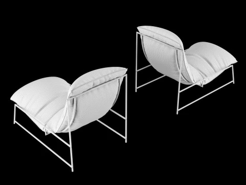 Modern lounge leather chair 3D Model