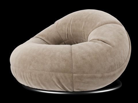 Modern lounge torus velvet chair Modelo 3D