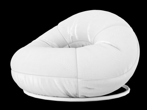 Modern lounge torus velvet chair Modelo 3D