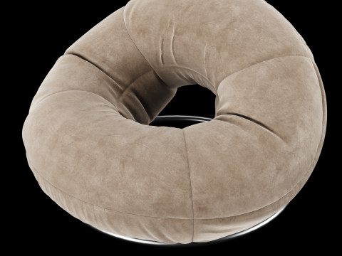 Modern lounge torus velvet chair Modelo 3D