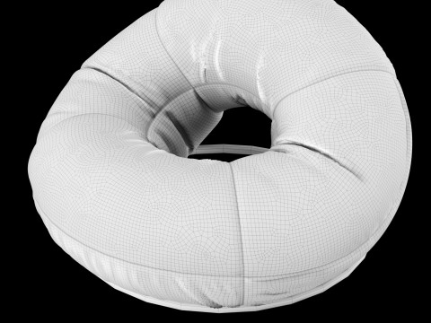 Modern lounge torus velvet chair Modelo 3D