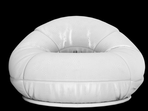 Modern lounge torus velvet chair Modelo 3D