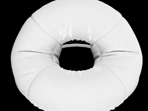 Modern lounge torus velvet chair Modelo 3D