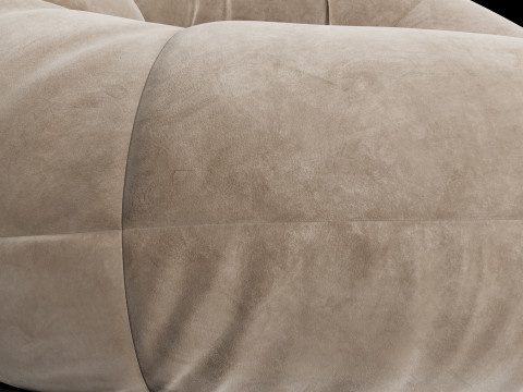 Modern lounge torus velvet chair Modelo 3D