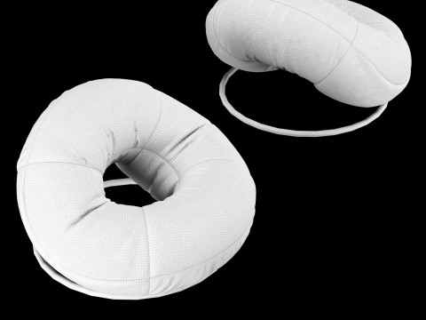 Modern lounge torus velvet chair Modelo 3D