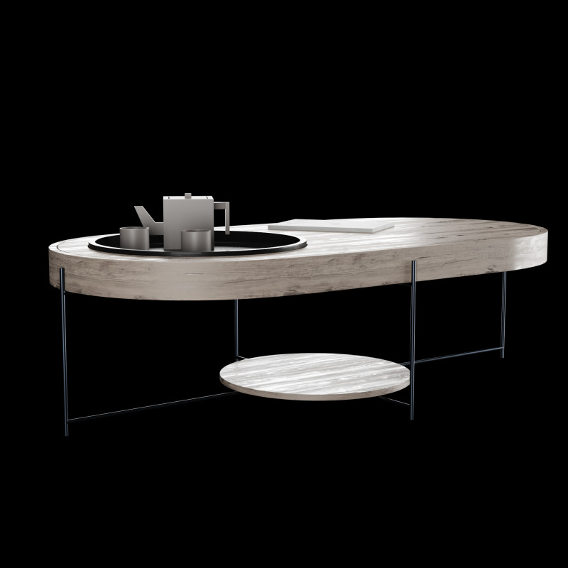 Modern coffe table with decor elements Model 3D .c4d .max .obj .3ds .fbx .stl .blend