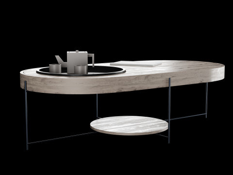 Modern coffe table with decor elements 3D Модель
