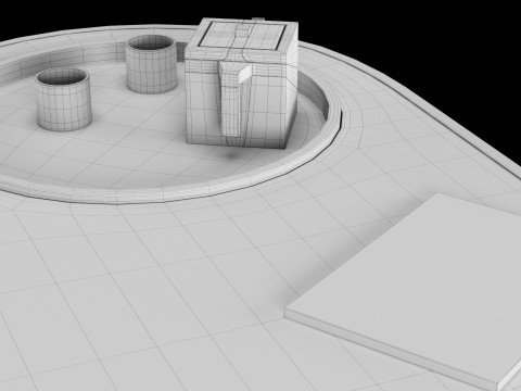 Modern coffe table with decor elements Model 3D
