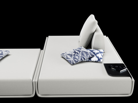 Modular sofa 1 with pillows decor elements and coffe table 3D 모델