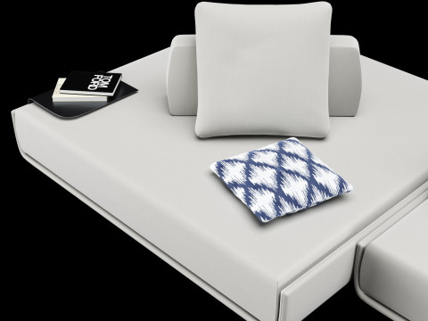 Modular sofa 1 with pillows decor elements and coffe table 3D 모델