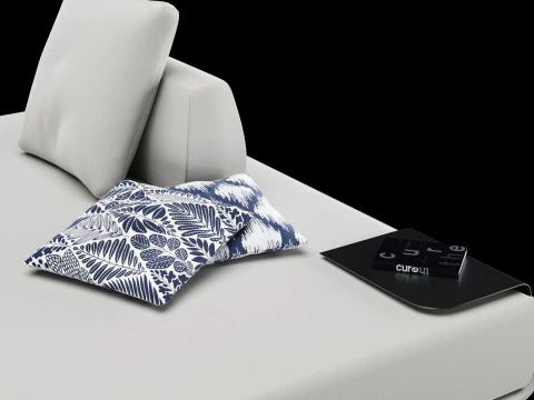 Modular sofa 1 with pillows decor elements and coffe table 3D Model