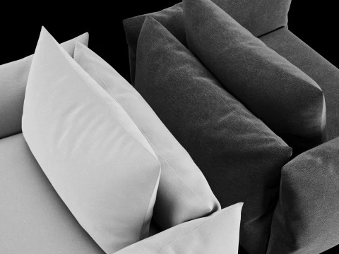 Lounge chair with pillow 3D Model