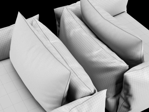 Lounge chair with pillow 3D Model