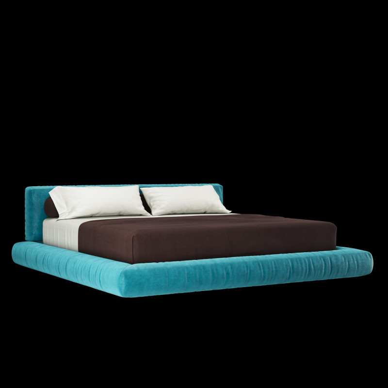 Ліжко з подушками та ковдрою 011 3D Модель .c4d .max .obj .3ds .fbx .stl .blend