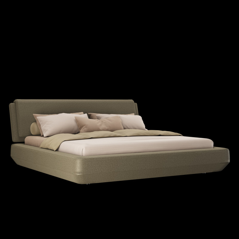 Bed with pillows and blanket 021 3D Model .c4d .max .obj .3ds .fbx .stl .blend