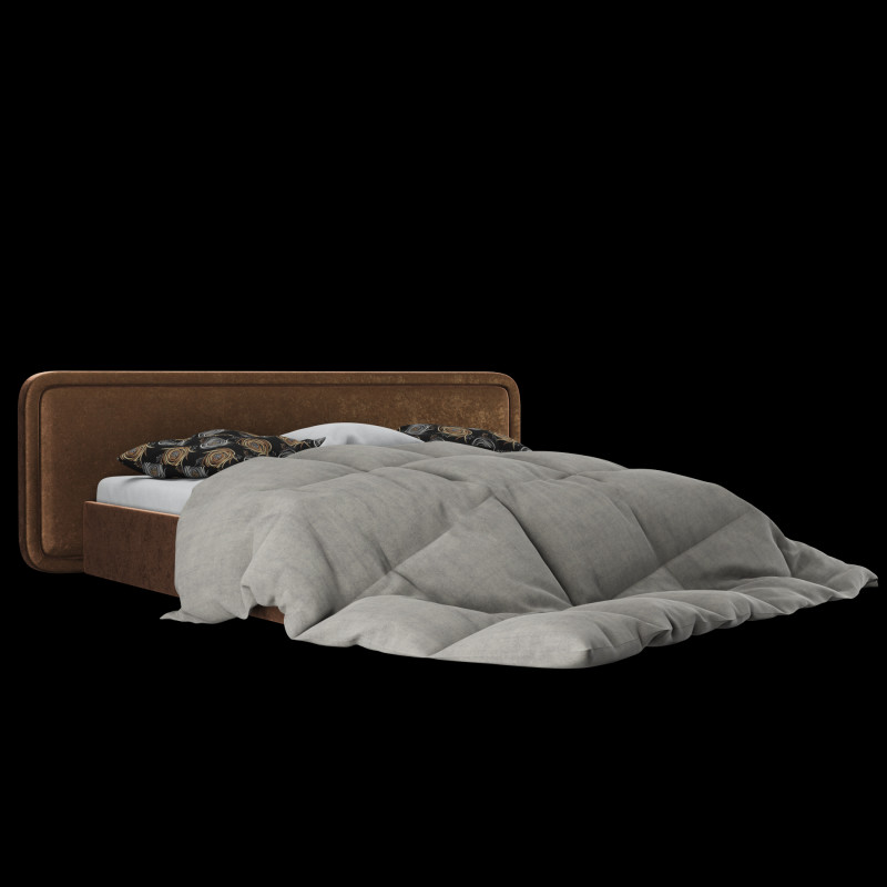 Ліжко з подушками та ковдрою 025 3D Модель .c4d .max .obj .3ds .fbx .stl .blend 