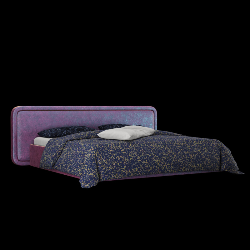 तकिये और कम्बल सहित बिस्तर 026 3D मॉडल .c4d .max .obj .3ds .fbx .stl .blend