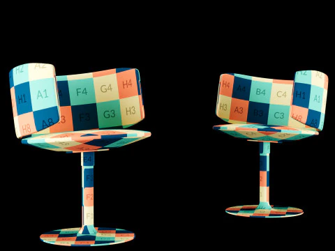 Modern work chair 2 3D Model
