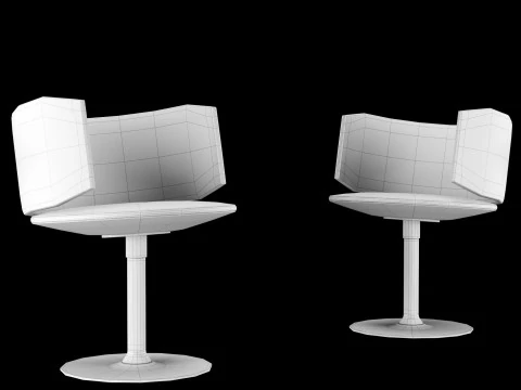 Modern work chair 2 3D Model