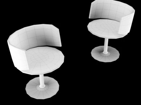 Modern work chair 2 3D Model