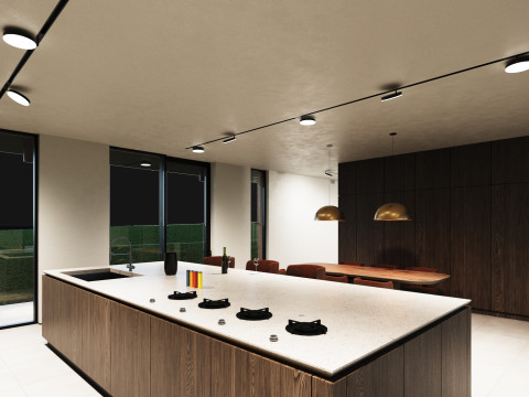 Modernes Haus 5 mit Möbeln 3D Modell