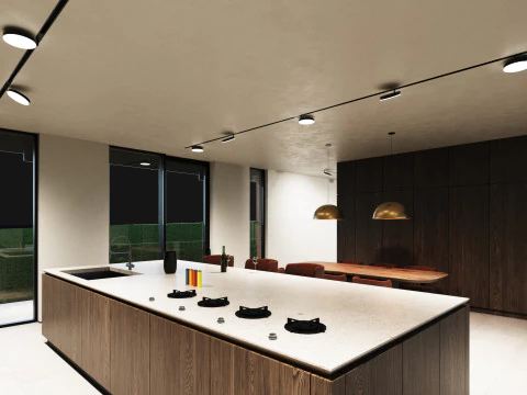 Modern house 5 with furniture 3D Model