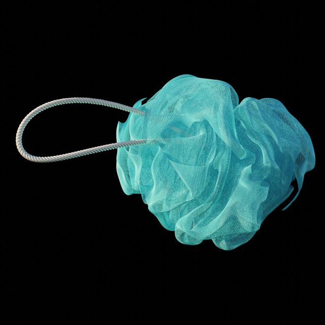 Loofah bath whit rope 3D Модель .c4d .max .obj .3ds .fbx .stl .blend 