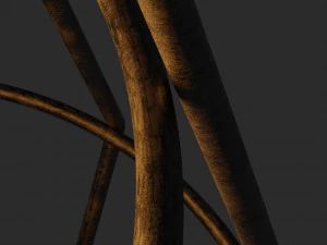 Candeeiro suspenso tipo gaiola com l&acirc;mpada Modelo 3D