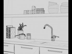 Modern kitchen 3D Model