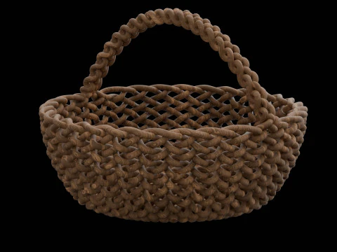 Kosz rattanowy Model 3D