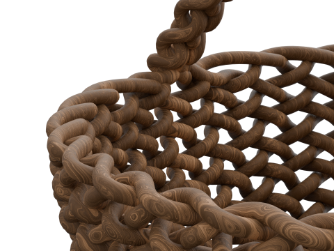 Basket rattan 3D Model