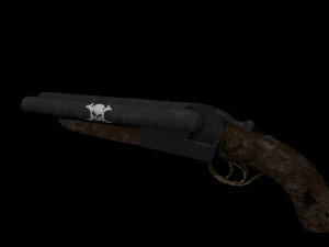 sawn-off shotgun 3D Model