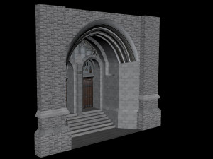 church gate lowpoly model 3D 模型