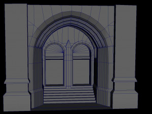 church gate lowpoly model 3D 模型
