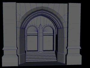 church gate lowpoly model 3D Model