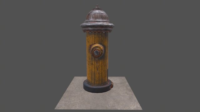 firehydrant low-poly Modelo 3D .c4d .max .obj .3ds .fbx .stl .blend 