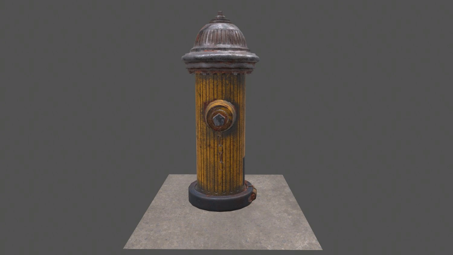firehydrant low-poly 3D Model .c4d .max .obj .3ds .fbx .stl .blend 