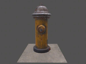 hydrant low-poly Model 3D